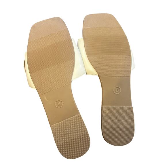 A NEW DAY Bennie Buckle Slide Sandals Cream - Picture 5 of 5